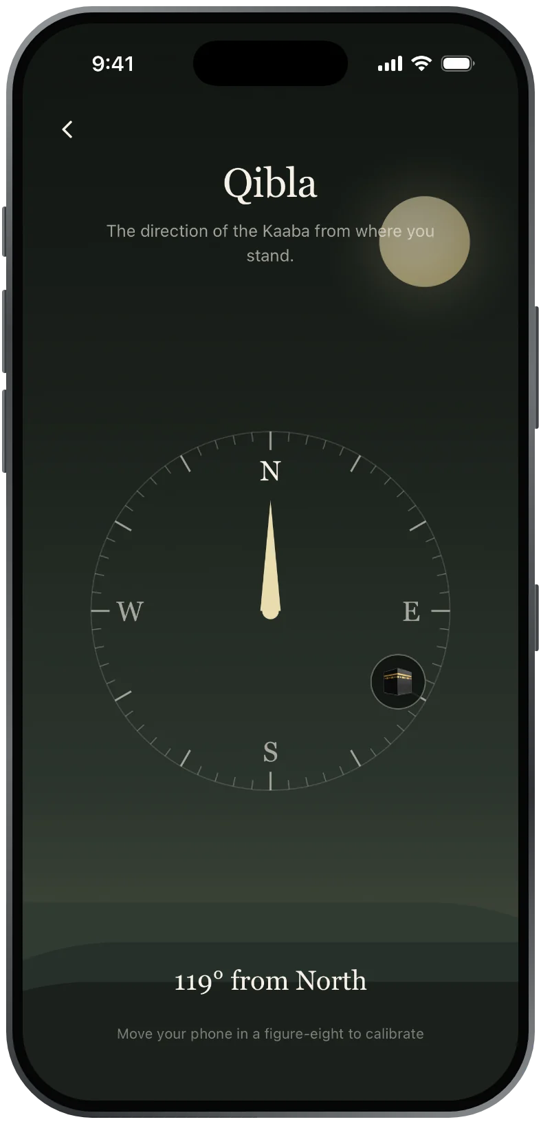 The Qibla compass